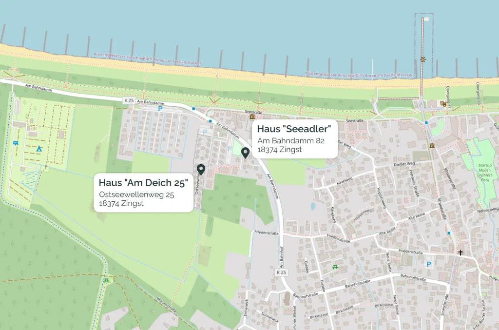 Karte und Anfahrt - Ferienhaus Zingst