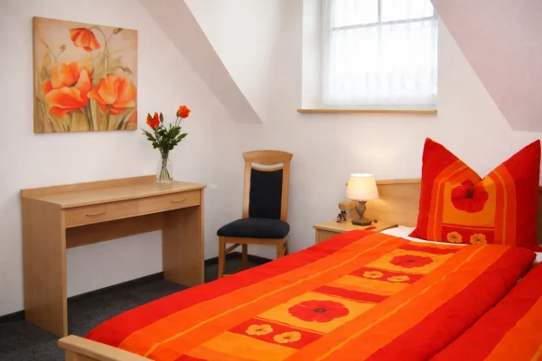Schlafzimmer im Obergeschoss des Haus Seeadler